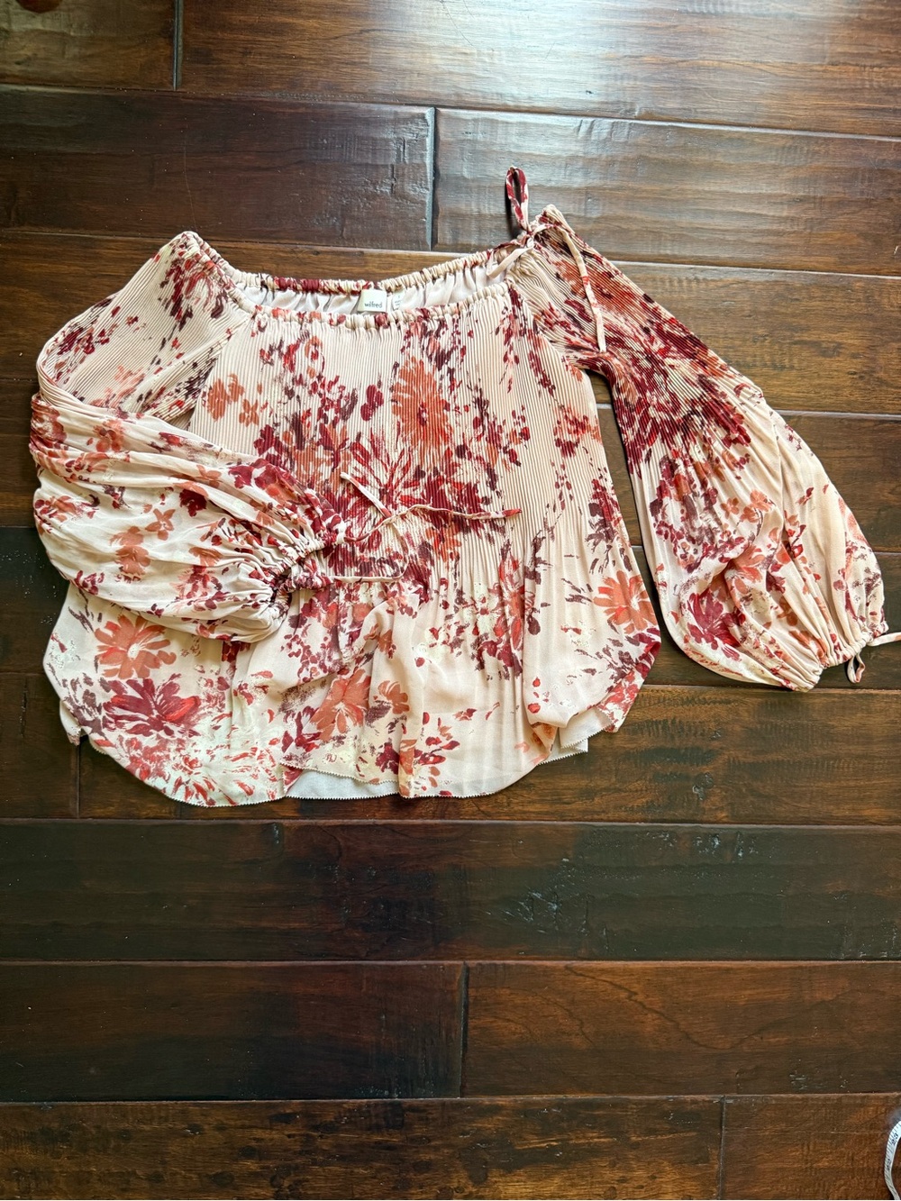 Aritzia Wilfred Talon off the Shoulder Blouse Blush Pink Size Small